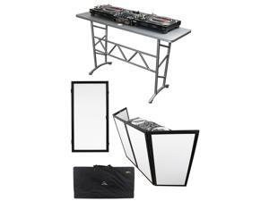 Odyssey ATT DJ Table + Scrim Werks SWF4846B Façade Barrier + Extra 24" Panel Odyssey ATT DJ Table + Scrim Werks SWF4846B Façade Barrier + Extra 24" Panel