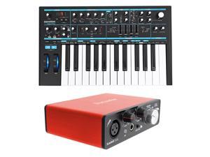 Novation BASS STATION II 25Key MIDI USB Keyboard Synthesizer+Focusrite Interface Novation BASS STATION II 25Key MIDI USB Keyboard Synthesizer+Focusrite Interface