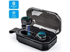 Wireless Earbuds, Bluetooth 5.0 Headphones True Wireless Ear Buds IPX7 Waterproof Dual Built-in Mic Earphones with 4000mAh Charging Case for 120H Extended Playtime Wireless Earbuds, Bluetooth 5.0 Headphones True Wireless Ear Buds IPX7 Waterproof Dual Built-in Mic Earphones with 4000mAh Charging Case for 120H Extended Playtime