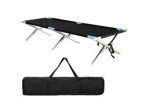 Portable Folding Bed Camping Outdoor Military Bed Aluminum Lightweight Camp for Adult for Tent Camp Bed Black Portable Folding Bed Camping Outdoor Military Bed Aluminum Lightweight Camp for Adult for Tent Camp Bed Black
