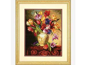 Arts Crafts Sewing Dimensions Flowers Of Joy Counted Cross Stitch