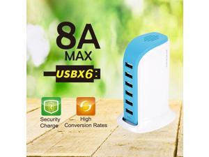 40W Multi 6 Port USB Charger 8A Fast Charging Station Desktop Travel Hub Adapter 40W Multi 6 Port USB Charger 8A Fast Charging Station Desktop Travel Hub Adapter