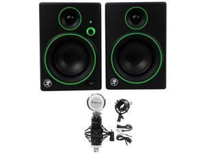 (2) Mackie CR4BT 4" Studio Monitors/Computer Speakers w/Bluetooth+Condenser Mic (2) Mackie CR4BT 4" Studio Monitors/Computer Speakers w/Bluetooth+Condenser Mic