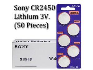 50 Super Fresh New Sony CR2450 ECR 2450 3v LITHIUM Coin Cell Battery Exp. 2027 50 Super Fresh New Sony CR2450 ECR 2450 3v LITHIUM Coin Cell Battery Exp. 2027