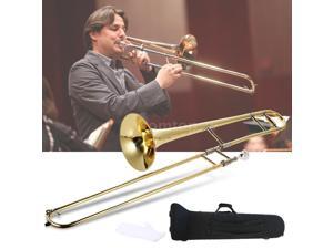Hot Gold Alto Student Bb Tone B flat Trombone School Band with Case Care Kit Hot Gold Alto Student Bb Tone B flat Trombone School Band with Case Care Kit
