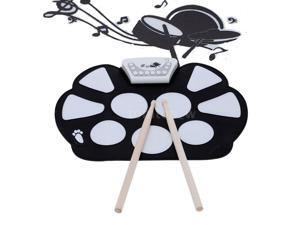 Portable Electronic Roll up Drum Pad Kit Foldable with Drumsticks Rec Function Portable Electronic Roll up Drum Pad Kit Foldable with Drumsticks Rec Function