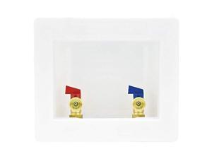 eastman 60250 center drain washing machine outlet box with 1/2" crimp pex connection, white eastman 60250 center drain washing machine outlet box with 1/2" crimp pex connection, white