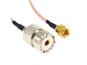 Handheld Radio Antenna Cable UHF Female to SMA Male SO239 Connector RG316 Low Loss Jumper Cable Extension 6 inch Handheld Radio Antenna Cable UHF Female to SMA Male SO239 Connector RG316 Low Loss Jumper Cable Extension 6 inch