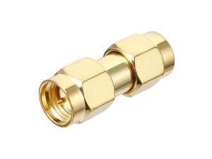 uxcell Gold Tone SMA Male to SMA Male Straight Jack RF Coaxial Adapter Connector uxcell Gold Tone SMA Male to SMA Male Straight Jack RF Coaxial Adapter Connector