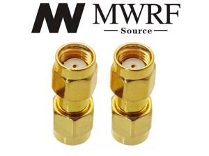 MWRF 2-Pack RF Coaxial Adapter SMA Coax Jack Connector RP-SMA Male to RP-SMA Male; Wi-Fi Antenna/Signal Booster/Repeater MWRF 2-Pack RF Coaxial Adapter SMA Coax Jack Connector RP-SMA Male to RP-SMA Male; Wi-Fi Antenna/Signal Booster/Repeater