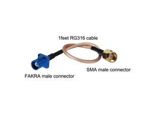 1ft Rf Fakra "C" Plug to SMA Male Connector Coaxial Cable Rg316 30cm for GPS Antenna 1ft Rf Fakra "C" Plug to SMA Male Connector Coaxial Cable Rg316 30cm for GPS Antenna