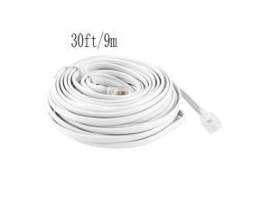 RilexAwhile White Male RJ11 to male RJ11 6P4C Modular Telephone Extenstion Lead Cable Cord 9M 30ft RilexAwhile White Male RJ11 to male RJ11 6P4C Modular Telephone Extenstion Lead Cable Cord 9M 30ft