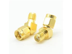 RF design 2pcs RF FPV Antenna Adapter SMA Male to SMA Female 45 Degree Gold Plated Connector for FPV Race RX5808 Fatshar RF design 2pcs RF FPV Antenna Adapter SMA Male to SMA Female 45 Degree Gold Plated Connector for FPV Race RX5808 Fatshar