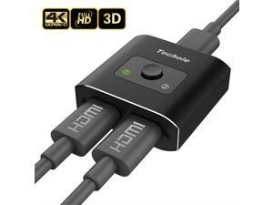HDMI Switch 4K HDMI Splitter - Techole Aluminum Bi-Directional HDMI Switcher 1 In 2 Out (Single display) or 2 Input 1 Ou HDMI Switch 4K HDMI Splitter - Techole Aluminum Bi-Directional HDMI Switcher 1 In 2 Out (Single display) or 2 Input 1 Ou