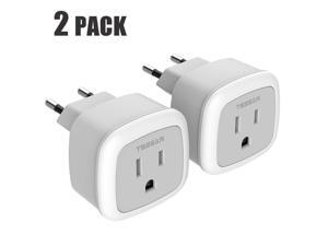 European Travel Plug Adapter, TESSAN International US to The Most Europe Outlet Adapter, Lightweight, Compact Size for Traveler, Power Adapter for EU Type C Country Such as Italy, Iceland(2 Pack) European Travel Plug Adapter, TESSAN International US to The Most Europe Outlet Adapter, Lightweight, Compact Size for Traveler, Power Adapter for EU Type C Country Such as Italy, Iceland(2 Pack)