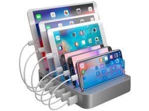 Hercules Tuff Charging Station Organizer for Multiple Devices - 6 Short Mixed Cables Included for Cell Phones, Smart Phones, Tablets, and Other Electronics Hercules Tuff Charging Station Organizer for Multiple Devices - 6 Short Mixed Cables Included for Cell Phones, Smart Phones, Tablets, and Other Electronics