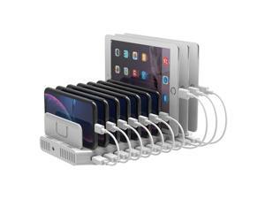 UNITEK 10-Port USB Charging Station for Multiple Device, Adjustable Dividers Charging Station Dock 60W Fast USB Charger with Quick Charge 2.0 and SmartIC, iPhone iPad Tablet Organizer Stand for School UNITEK 10-Port USB Charging Station for Multiple Device, Adjustable Dividers Charging Station Dock 60W Fast USB Charger with Quick Charge 2.0 and SmartIC, iPhone iPad Tablet Organizer Stand for School