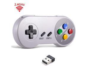 2.4 GHz Wireless USB Controller Compatible with Super Famicom Games, SNES Retro USB Classic Controller Joypad Joystick for Windows PC MAC Linux Genesis (Multi-Colored Keys) 2.4 GHz Wireless USB Controller Compatible with Super Famicom Games, SNES Retro USB Classic Controller Joypad Joystick for Windows PC MAC Linux Genesis (Multi-Colored Keys)