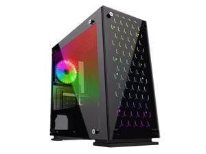 Christoph Micro ATX Tower H605-TB Gaming PC Desktop Computer Case W/ RGB LED Fans Christoph Micro ATX Tower H605-TB Gaming PC Desktop Computer Case W/ RGB LED Fans
