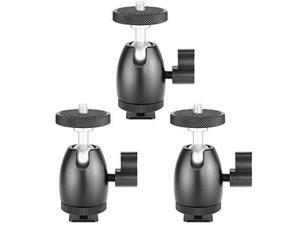 Neewer 3 Pieces 1/4 inch Screw Tripod Mini Ball Head with Lock and Hot Shoe Adapter for LED Light,Monitor,DSLR Cameras,Video and Camcorders Neewer 3 Pieces 1/4 inch Screw Tripod Mini Ball Head with Lock and Hot Shoe Adapter for LED Light,Monitor,DSLR Cameras,Video and Camcorders