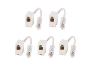 Beige RJ11 6P4C Female to Ethernet RJ45 8P4C Male Telephone Ethernet Adapter Cable Converter Socket (5 Pack) Beige RJ11 6P4C Female to Ethernet RJ45 8P4C Male Telephone Ethernet Adapter Cable Converter Socket (5 Pack)