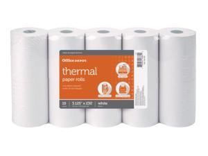 Office Depot Thermal Paper Rolls, 3 1/8in. x 230ft., White, Pack Of 10, 109282 Office Depot Thermal Paper Rolls, 3 1/8in. x 230ft., White, Pack Of 10, 109282