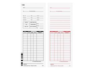 Lathem Time Cards, F/7000E, Numbered 1-100, 2-Sided, 3 3/8" x 9", White, Pack Of 100 Lathem Time Cards, F/7000E, Numbered 1-100, 2-Sided, 3 3/8" x 9", White, Pack Of 100