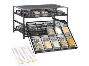 NEX 3 Tier 30 Bottle Spice Rack Organizer for Pantry, Kitchen, Cabinet, Storage, Shelf, Countertop, Metal NEX 3 Tier 30 Bottle Spice Rack Organizer for Pantry, Kitchen, Cabinet, Storage, Shelf, Countertop, Metal