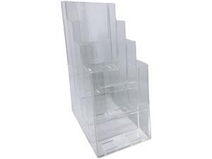 Clear Acrylic 4-Tier 4" x 9" Tri-Fold Brochure Holder Clear Acrylic 4-Tier 4" x 9" Tri-Fold Brochure Holder