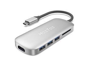 hootoo usb c hub, 6-in-1 usb c adapter (2019 upgrade) with power delivery, 4k hdmi, 3 usb 3.0 for macbook/pro/air and type c wi hootoo usb c hub, 6-in-1 usb c adapter (2019 upgrade) with power delivery, 4k hdmi, 3 usb 3.0 for macbook/pro/air and type c wi