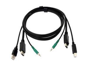 Black Box Secure DisplayPort KVM Cable - USB A-B, 3.5mm Audio, 6-ft. Black Box Secure DisplayPort KVM Cable - USB A-B, 3.5mm Audio, 6-ft.