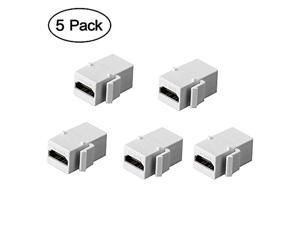HDMI Keystone Jack,5 Pack HDMI Keystone Insert Female to Female Coupler Adapter (White) HDMI Keystone Jack,5 Pack HDMI Keystone Insert Female to Female Coupler Adapter (White)