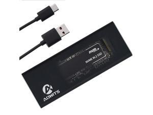 USB 3.1 UASP Type-C to NVMe M.2 High-Performance PCIe SSD Adapter, Portable HDD Enclosure Case for Samsung, Kingston, ADATA, DREVO and More NVMe Internal Solid State Drive, Black USB 3.1 UASP Type-C to NVMe M.2 High-Performance PCIe SSD Adapter, Portable HDD Enclosure Case for Samsung, Kingston, ADATA, DREVO and More NVMe Internal Solid State Drive, Black