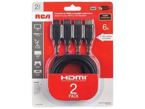 RCA RCAVH26HHR, HDMI Cable, 6-Feet, 2-Pack RCA RCAVH26HHR, HDMI Cable, 6-Feet, 2-Pack