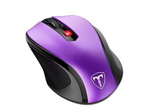 MM057 2.4G Wireless Portable Mobile Mouse Optical Mice with USB Receiver,5 Adjustable DPI Levels,6 Buttons for Notebook,PC,Laptop,Computer - Purple MM057 2.4G Wireless Portable Mobile Mouse Optical Mice with USB Receiver,5 Adjustable DPI Levels,6 Buttons for Notebook,PC,Laptop,Computer - Purple