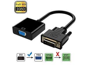 Elqizzx DVI to VGA Adapter,Active DVI 24+1 DVI-D Dual Link to VGA Male to Female 1080P Video Cable Converter for Gaming,DVD,Laptop,HDTV Projector and Other DVI Enabled Devices Elqizzx DVI to VGA Adapter,Active DVI 24+1 DVI-D Dual Link to VGA Male to Female 1080P Video Cable Converter for Gaming,DVD,Laptop,HDTV Projector and Other DVI Enabled Devices