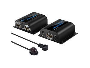 2 Outputs HDMI Extender 60m HDMI Splitter Repeater with IR Remote Control Over Single Cat5 Cat6 Cat6a Cat7 Ethernet Cable Support 1080p - HDMI Transmitter Receiver Set 2 Outputs HDMI Extender 60m HDMI Splitter Repeater with IR Remote Control Over Single Cat5 Cat6 Cat6a Cat7 Ethernet Cable Support 1080p - HDMI Transmitter Receiver Set