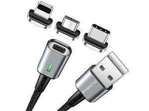 Magnetic Charging Cable 3 in 1 - Magnetic Adapter - USB C Magnetic - Micro USB Magnetic Cable - USB Type C Power Cable - Compatible Quick Charge 3.0 chargers - 3ft,the newest model 2018 GEN4 Magnetic Charging Cable 3 in 1 - Magnetic Adapter - USB C Magnetic - Micro USB Magnetic Cable - USB Type C Power Cable - Compatible Quick Charge 3.0 chargers - 3ft,the newest model 2018 GEN4