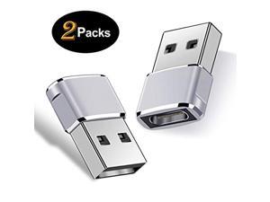 USB C Female to USB Male Adapter (2-Packs),Type C to USB A Adapter,Compatible with Laptops,Power Banks,Chargers,and More Devices with Standard USB A Ports (Silver) USB C Female to USB Male Adapter (2-Packs),Type C to USB A Adapter,Compatible with Laptops,Power Banks,Chargers,and More Devices with Standard USB A Ports (Silver)