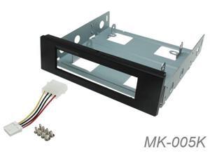 3.5" Floppy / Card Reader Mounting Bracket Kit For 5.25" Bay W/ Black Plate 3.5" Floppy / Card Reader Mounting Bracket Kit For 5.25" Bay W/ Black Plate
