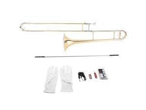 Gold Band Student Bb Slide Trombone Set 12c Silver Plated Mouthpiece With Case Great Performance And Durability Gold Band Student Bb Slide Trombone Set 12c Silver Plated Mouthpiece With Case Great Performance And Durability