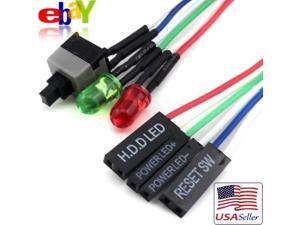 ATX Computer PC Case Front Power LED HDD LED Green Red Reset Power Switch Cable ATX Computer PC Case Front Power LED HDD LED Green Red Reset Power Switch Cable