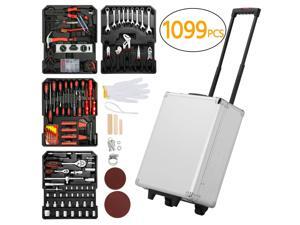 1099 Rolling Tool Box with Tools Mechanic Tool Set Kit Organizer with Wheels 1099 Rolling Tool Box with Tools Mechanic Tool Set Kit Organizer with Wheels