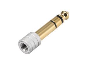 6.35mm Male to 3.5mm Female Connector Adapter Coupler Copper for Stereo Audio Video AV TV Cable Convert 6.35mm Male to 3.5mm Female Connector Adapter Coupler Copper for Stereo Audio Video AV TV Cable Convert