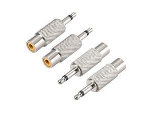 3.5mm Mono Male to RCA Stereo Female Connector Audio Video Adapter Coupler Converter Zinc Alloy 4Pcs 3.5mm Mono Male to RCA Stereo Female Connector Audio Video Adapter Coupler Converter Zinc Alloy 4Pcs