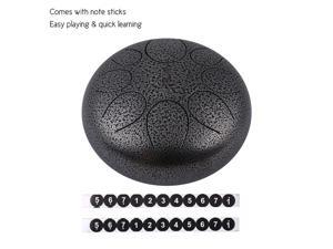 10 Inch Steel Tongue Drum Handpan Drum with Drum Mallets Carry Bag Silver N6R6 10 Inch Steel Tongue Drum Handpan Drum with Drum Mallets Carry Bag Silver N6R6