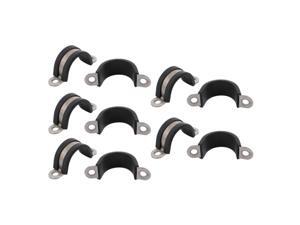10Pcs 25mm Dia Rubber Lined U Shaped Stainless Steel Hose Pipe Clips Clamp Cable 10Pcs 25mm Dia Rubber Lined U Shaped Stainless Steel Hose Pipe Clips Clamp Cable