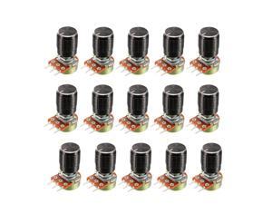 WH148 15Pcs 10K Ohm Variable Resistors Single Turn Rotary Carbon Film Taper Potentiometer with Knobs WH148 15Pcs 10K Ohm Variable Resistors Single Turn Rotary Carbon Film Taper Potentiometer with Knobs