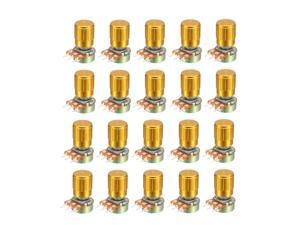 WH148 5K Ohm Variable Resistors Single Turn Rotary Carbon Film Taper Potentiometer W Knobs 20pcs WH148 5K Ohm Variable Resistors Single Turn Rotary Carbon Film Taper Potentiometer W Knobs 20pcs