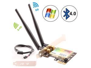 Werleo WiFi Card 300Mbps Dual-Band PCIe Express Bluetooth Adapter Network Card WLAN WiFi Adapter with Bluetooth 4.0 for Desktop PC Adapter - WAE3422 Werleo WiFi Card 300Mbps Dual-Band PCIe Express Bluetooth Adapter Network Card WLAN WiFi Adapter with Bluetooth 4.0 for Desktop PC Adapter - WAE3422